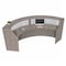 Linea Italia Curved Reception Desk 2 Units, Clear Panel, 124 inW x 49 inD, Ash ZUD316 - alternate 4